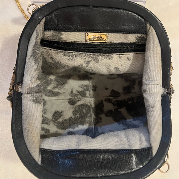 💚italmoda FIRENZE -CARACAS Multicolor Python-Texture Chain Shoulder Bag🩷 - Picture 10 of 16